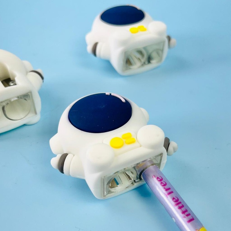 Cute Astronaut Shape 2 Holes Pencil Sharpener for Children & Adults