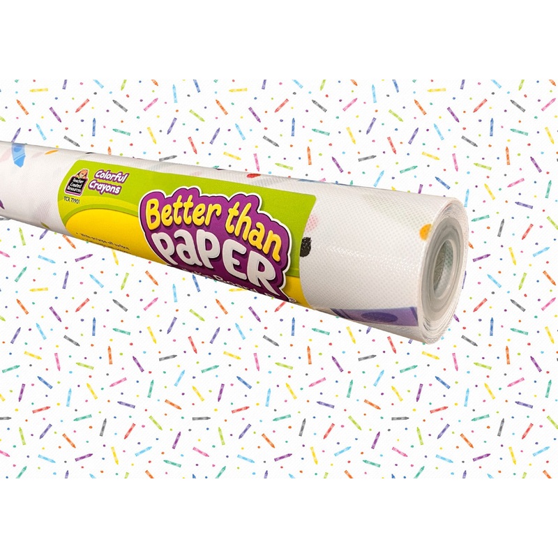 Teacher Created Resources Colorful Crayons Better Than Paper Bulletin Board Roll