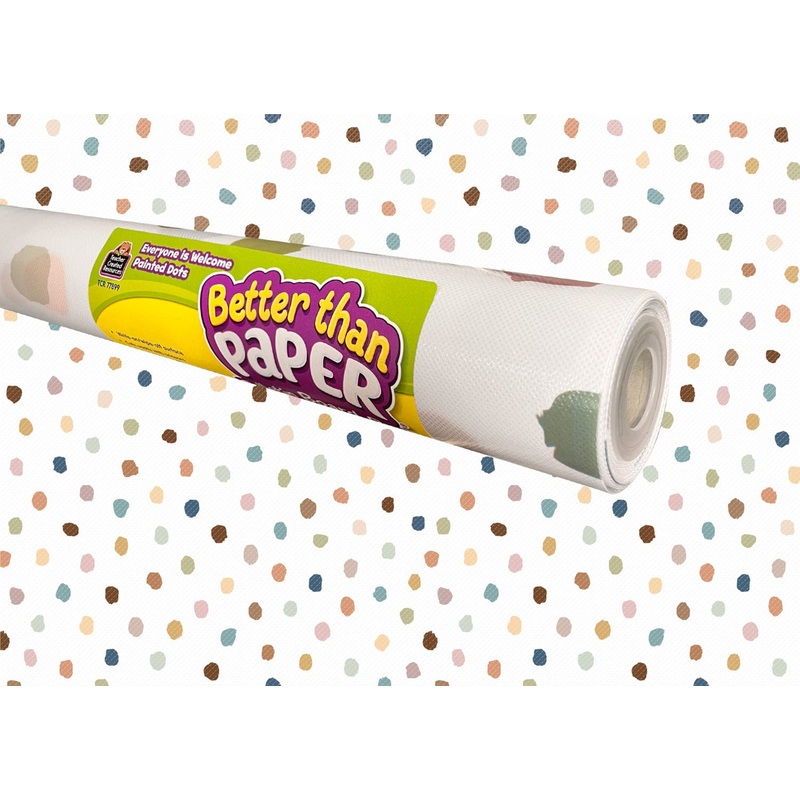 Teacher Created Resources Everyone is Welcome Painted Dots Better Than Paper Bulletin Board Roll