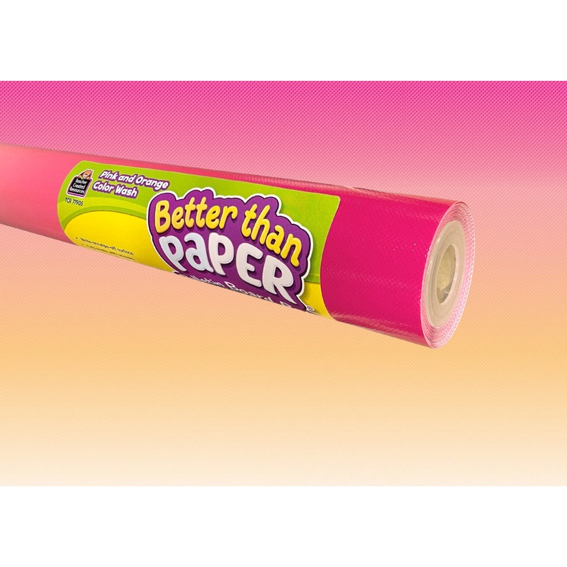 Teacher Created Resources Pink and Orange Color Wash Better Than Paper Bulletin Board Roll