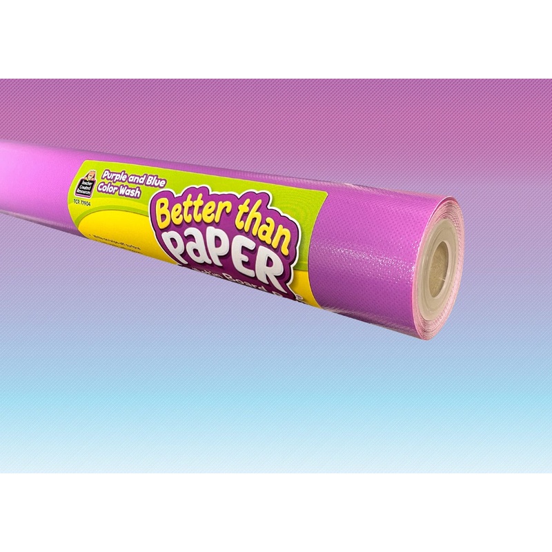 Teacher Created Resources Purple and Blue Color Wash Better Than Paper Bulletin Board Roll