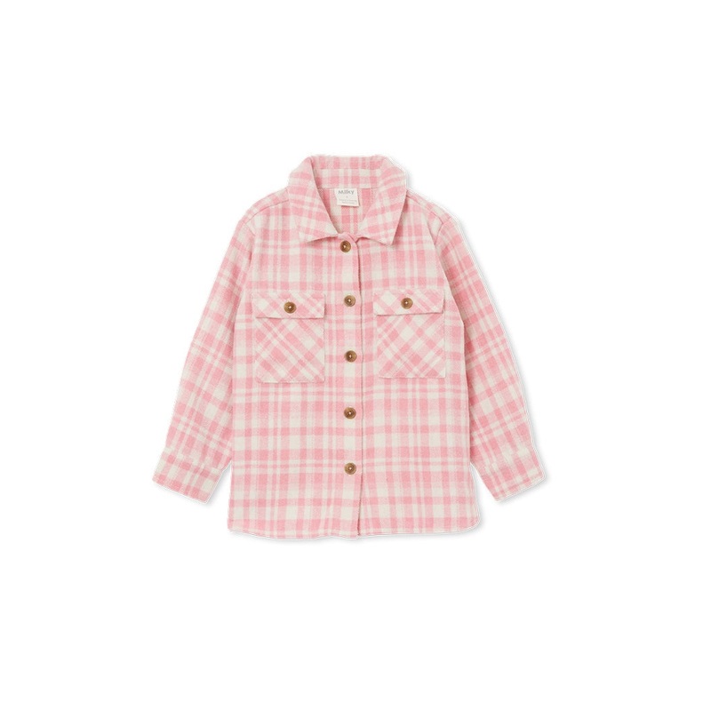 Pink Check Overshirt