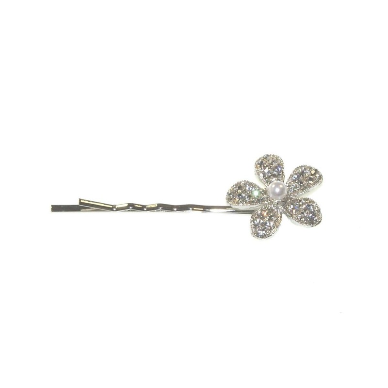 FLOWER DIAMANTE & PEARL SLIDE