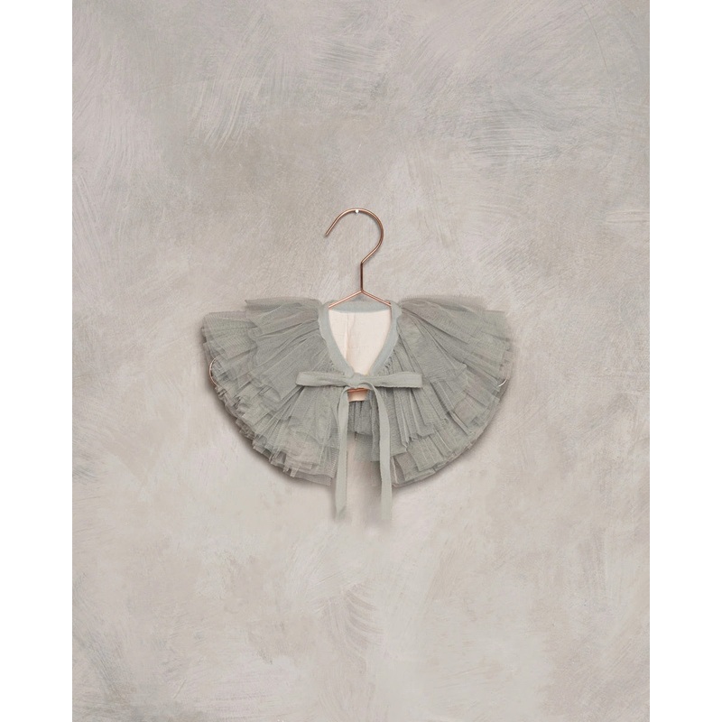RUFFLE TULLE COLLAR DUSTY BLUE