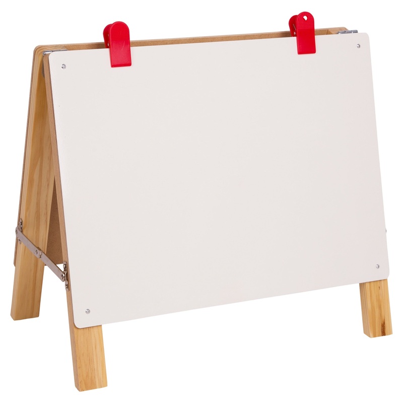 Little BOSS Table Top Easel – Pine (White+Chalk)