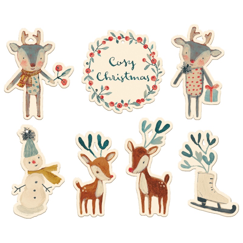 Cosy Christmas Gift Tags 14 pcs