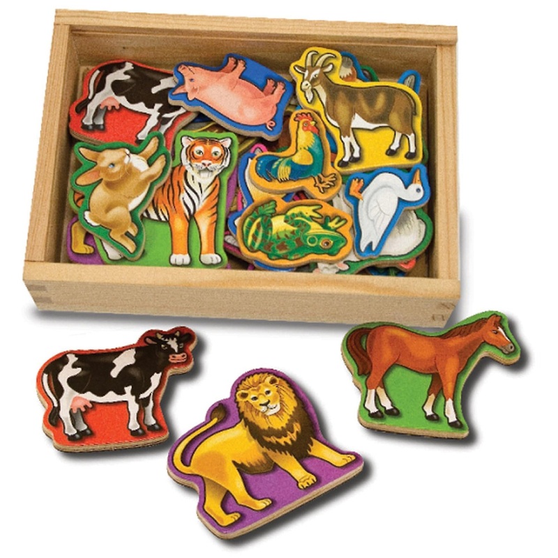 Melissa & Doug Wooden Magnets | Set of 20