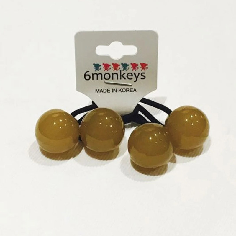 6 Monkeys Gumdrop Hair Bobbles | Olive