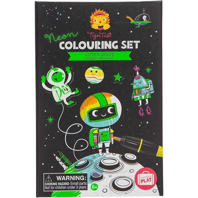 Tiger Tribe Neon Colouring Set | Outer Space