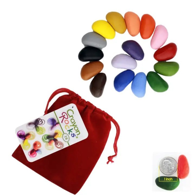 Crayon Rocks 16 Colors in Red Bag