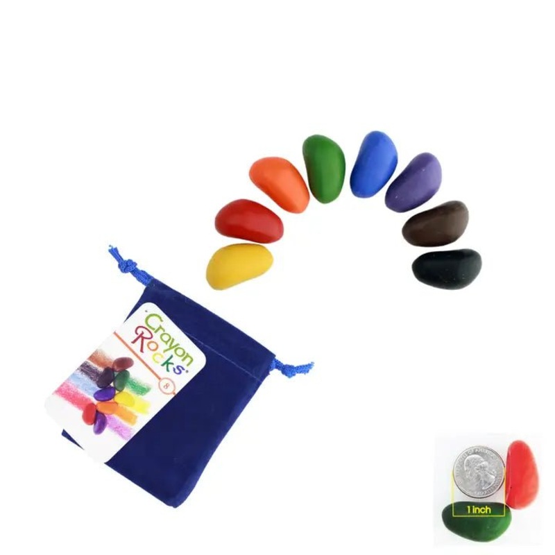 Crayon Rocks 8 Colors in Blue Bag