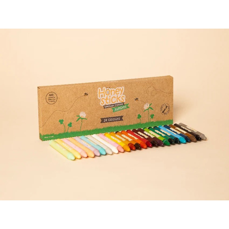 Honeysticks 100% Beeswax Crayons – Jumbos (24 Colors)