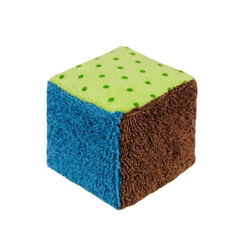 Organic Cotton Rattle Block (Vegan)