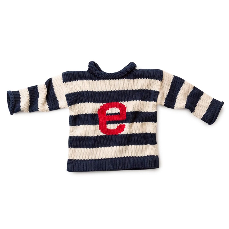 Stripe Letter Sweater  (online only)