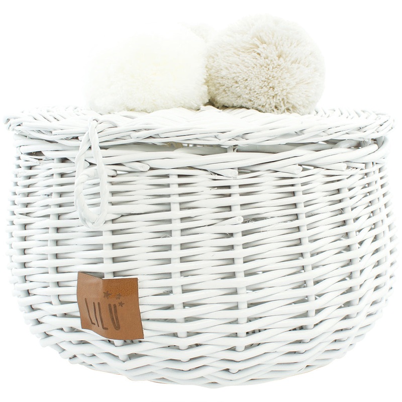 Wicker Basket Large – White