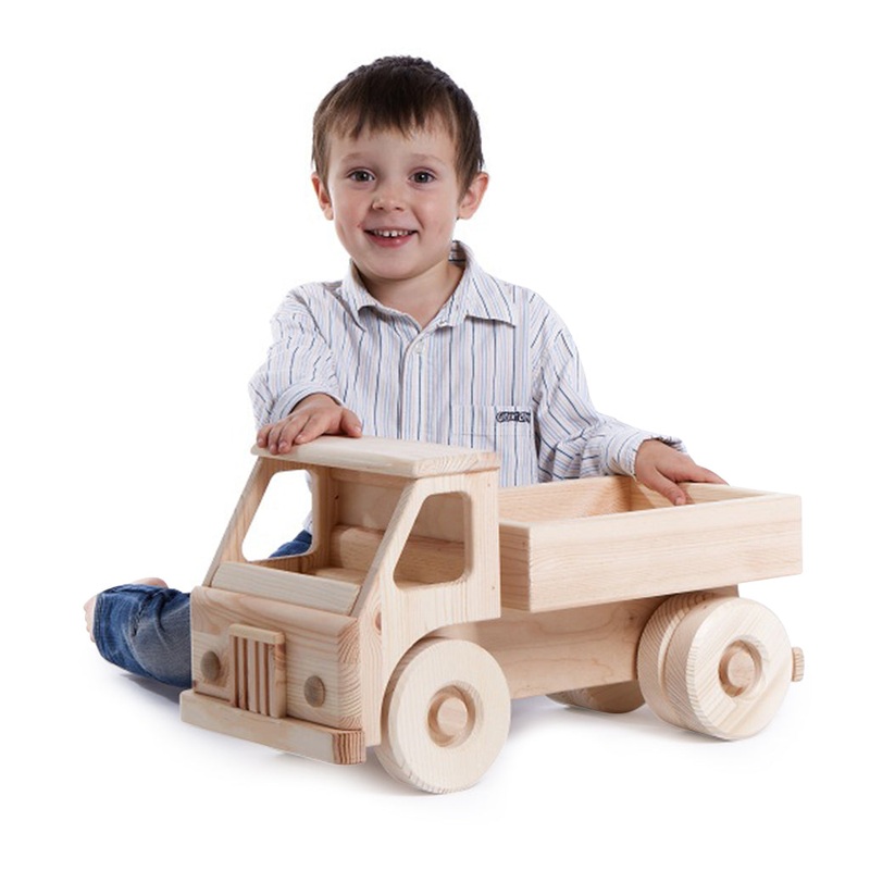 Extra Large Wooden Toy Truck With Blocks – Junior