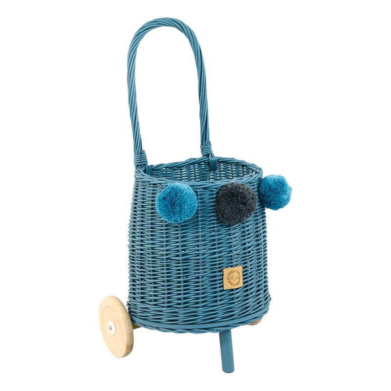 Wicker Market Buggy – Blue