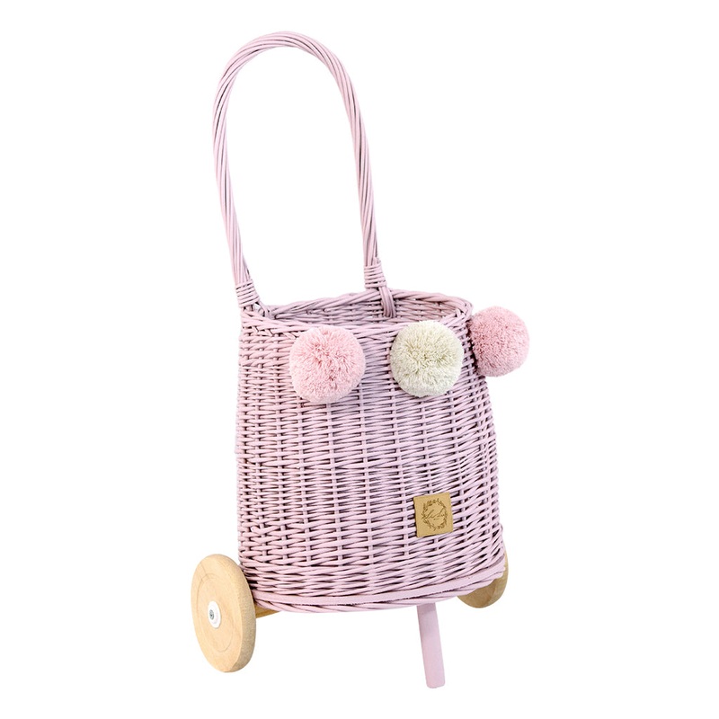 Wicker Market Buggy – Dusty Pink