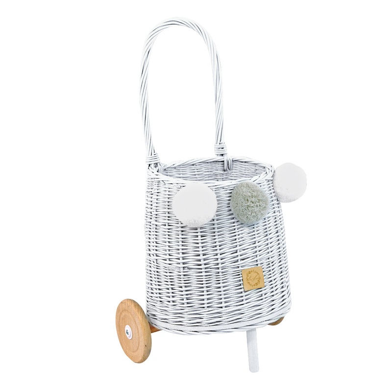 Wicker Market Buggy – White
