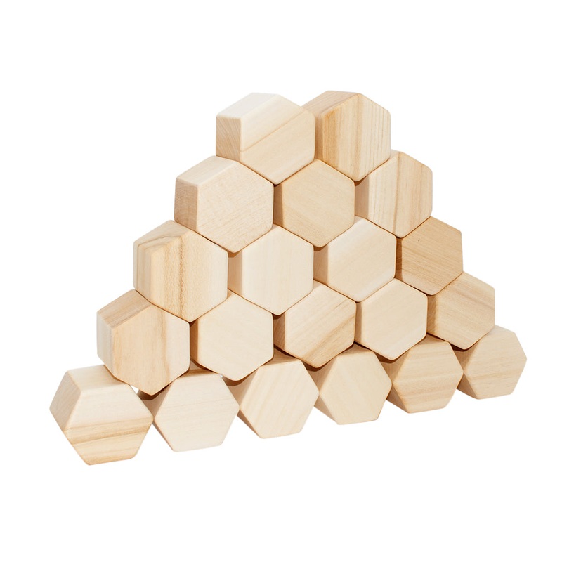 Wooden Honeycomb Blocks – Natural