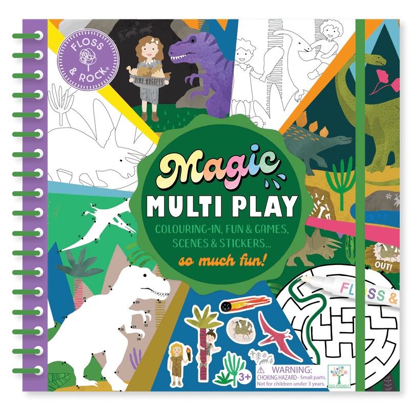 Floss & Rock Magic Multi Play – Dinosaur (resuable activity book) – 3yrs+