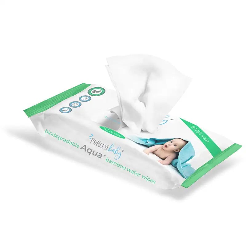 Purely Baby Aqua + Biodegradable Bamboo Water Wipes