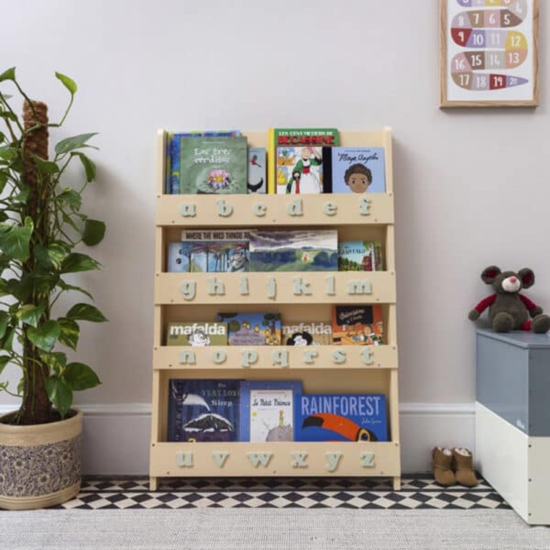Bookcase – Natural with Sage Alphabet