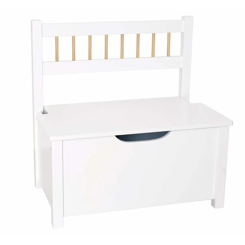 Storage Bench – White/ Natural