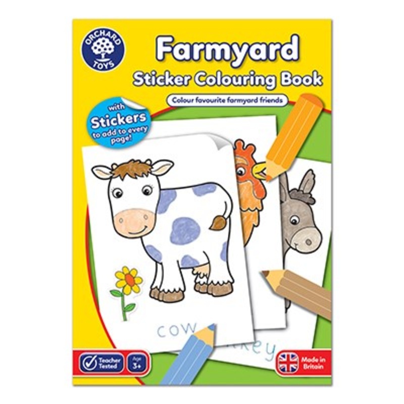 Sticker Colouring Book – Farmyard (3+ Years)