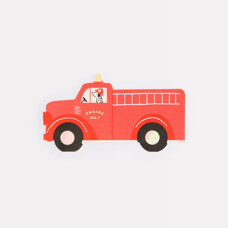 Fire Truck Napkins (x 16)