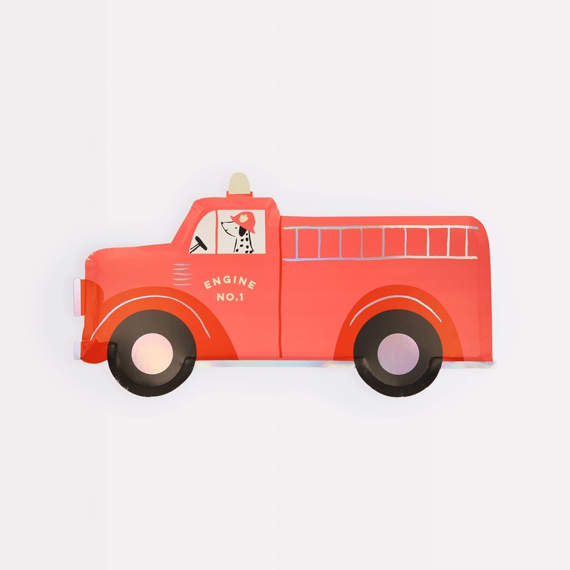 Fire Truck Plates, 8-Pack