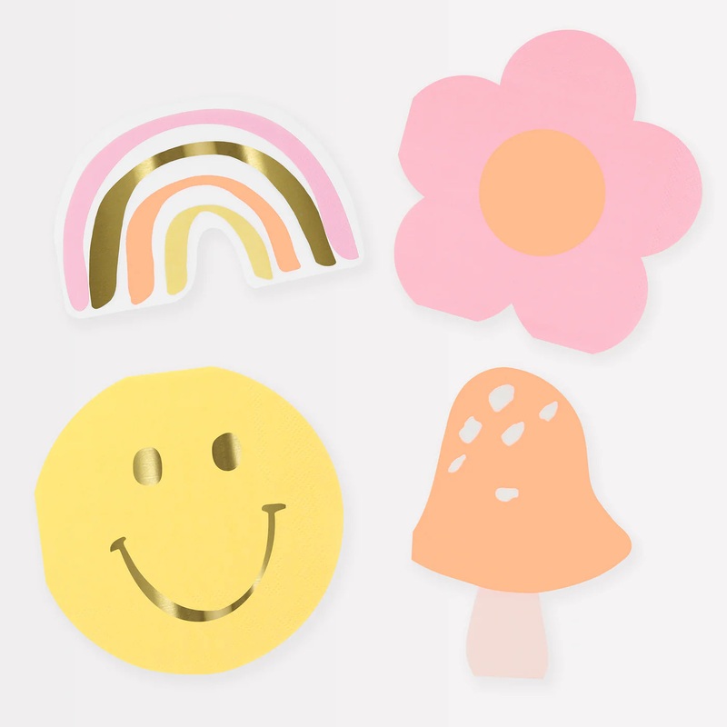 Napkins , Set of 16 – Happy Icons