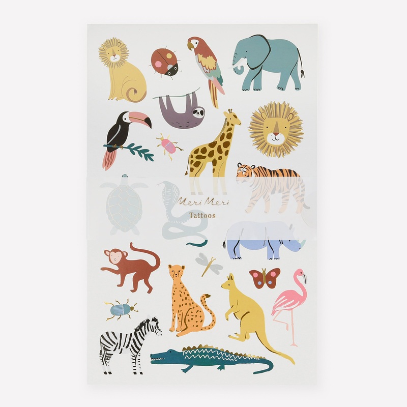 Wild Animals Tattoo Sheets (x 2 sheets)
