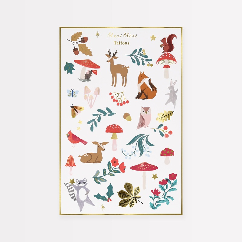Woodland Temporary Tattoo Sheets (x 2 sheets)