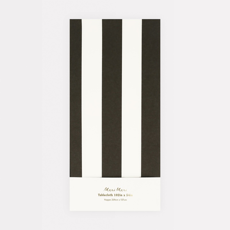 Black Striped Tablecloth