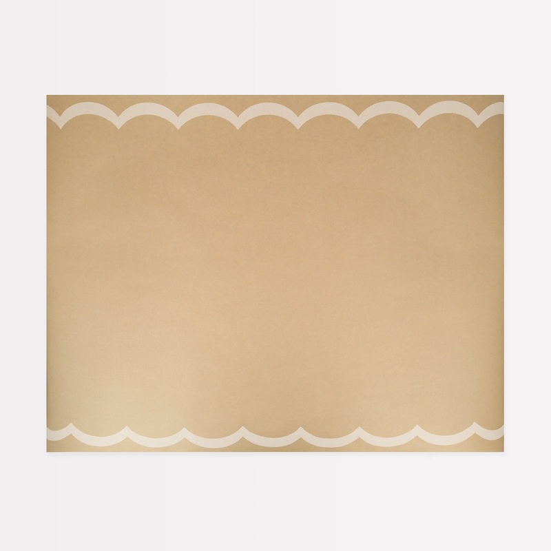 Scalloped Edge Kraft Table Runner
