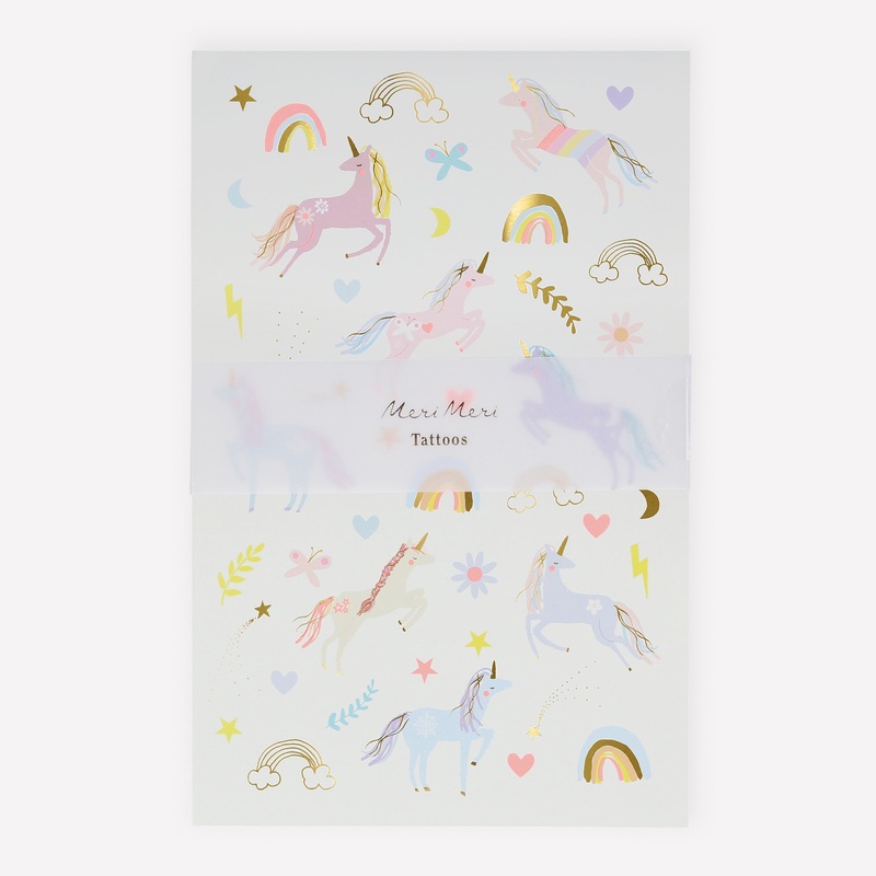 Unicorn Tattoo Sheets (x 2 sheets)